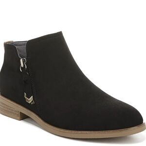 Dr. Scholl's Women's Astir Ankle Bootie Boot black suede Size 6 Goth Rocker
